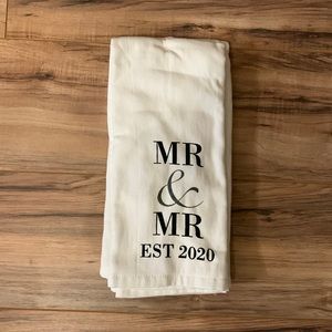 Tabitha Webb Mr. & Mr. Established 2020 Hand Towels Set of 2 New!